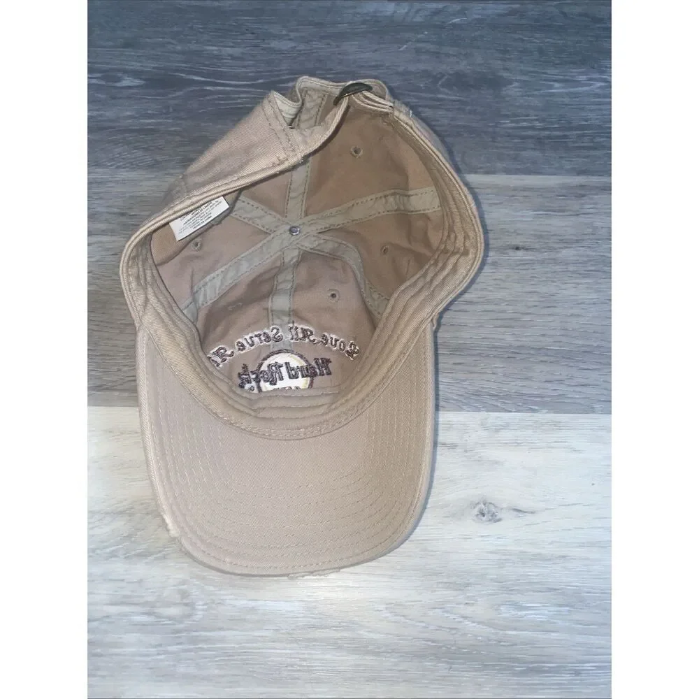 HARD ROCK CAFE Cozumel ALL IS ONE ADJUSTABLE STRAPBACK BASEBALL HAT/CAP, BEIGE